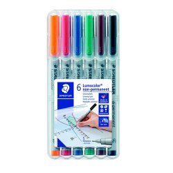 Lumocolor&reg; non-permanent pen 311 WP6, 6 farver